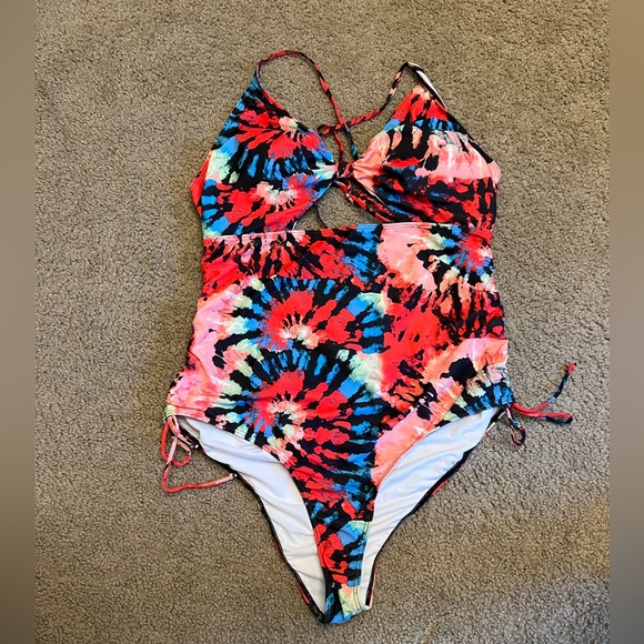 SHEIN Swim Shein Tie Dye One Piece Swimsuit Poshmark